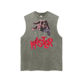 Snow Washed Frayed Hem Tank Top,  Sleeveless Shirt