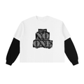 Layered Contrast Sleeve Cotton T-Shirt