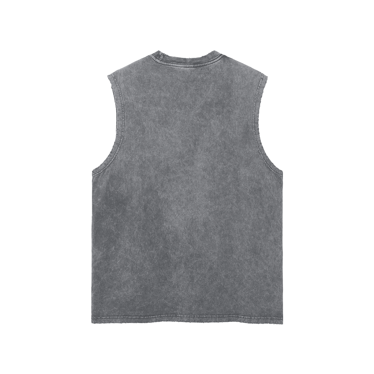 Snow Washed Frayed Hem Tank Top,  Sleeveless Shirt