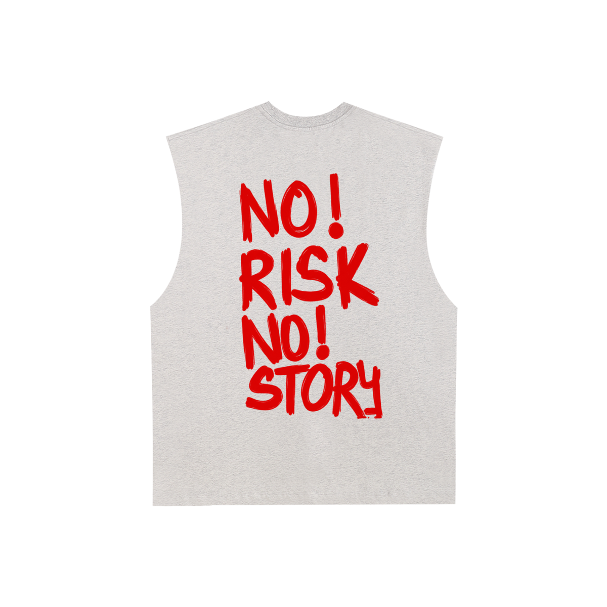 Raw Edge Cotton Tank Top, Sleeveless