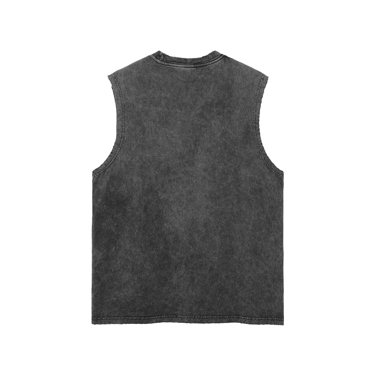 Snow Washed Frayed Hem Tank Top,  Sleeveless Shirt