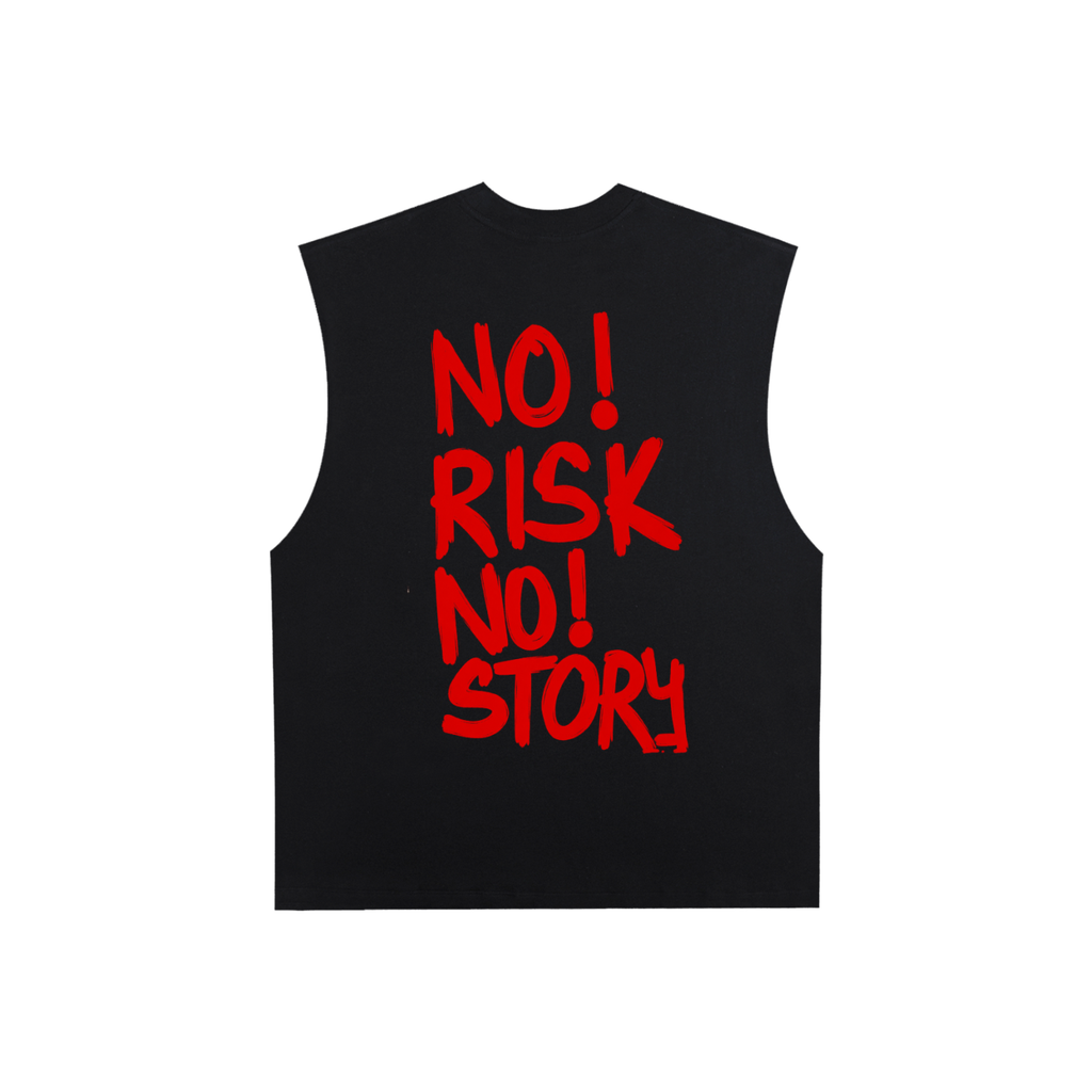 Raw Edge Cotton Tank Top, Sleeveless
