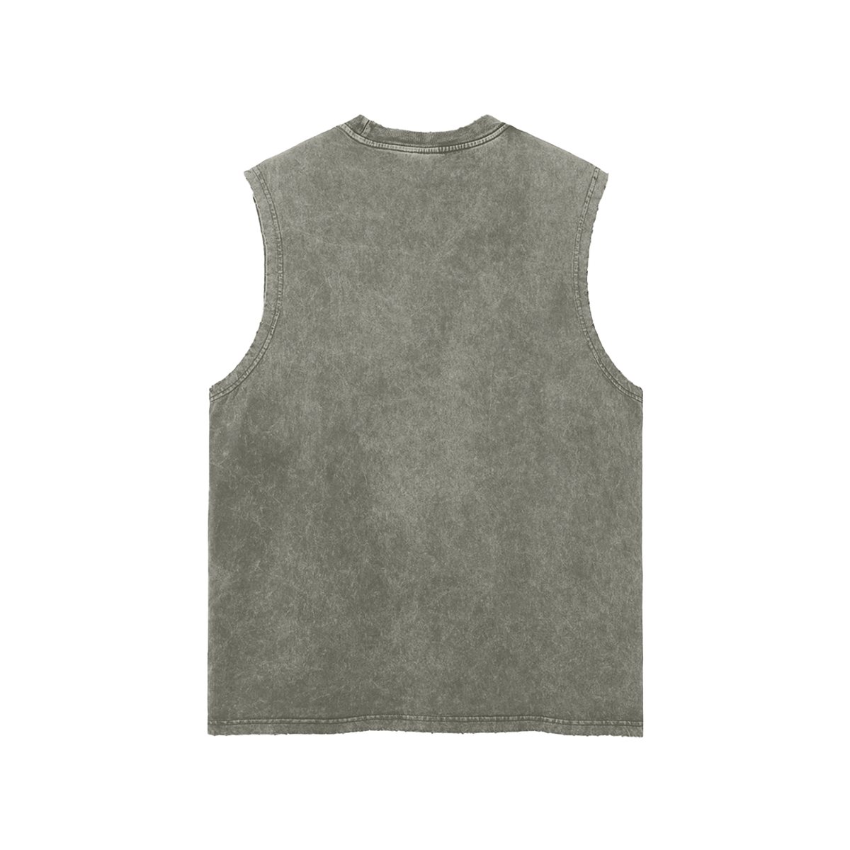 Snow Washed Frayed Hem Tank Top,  Sleeveless Shirt